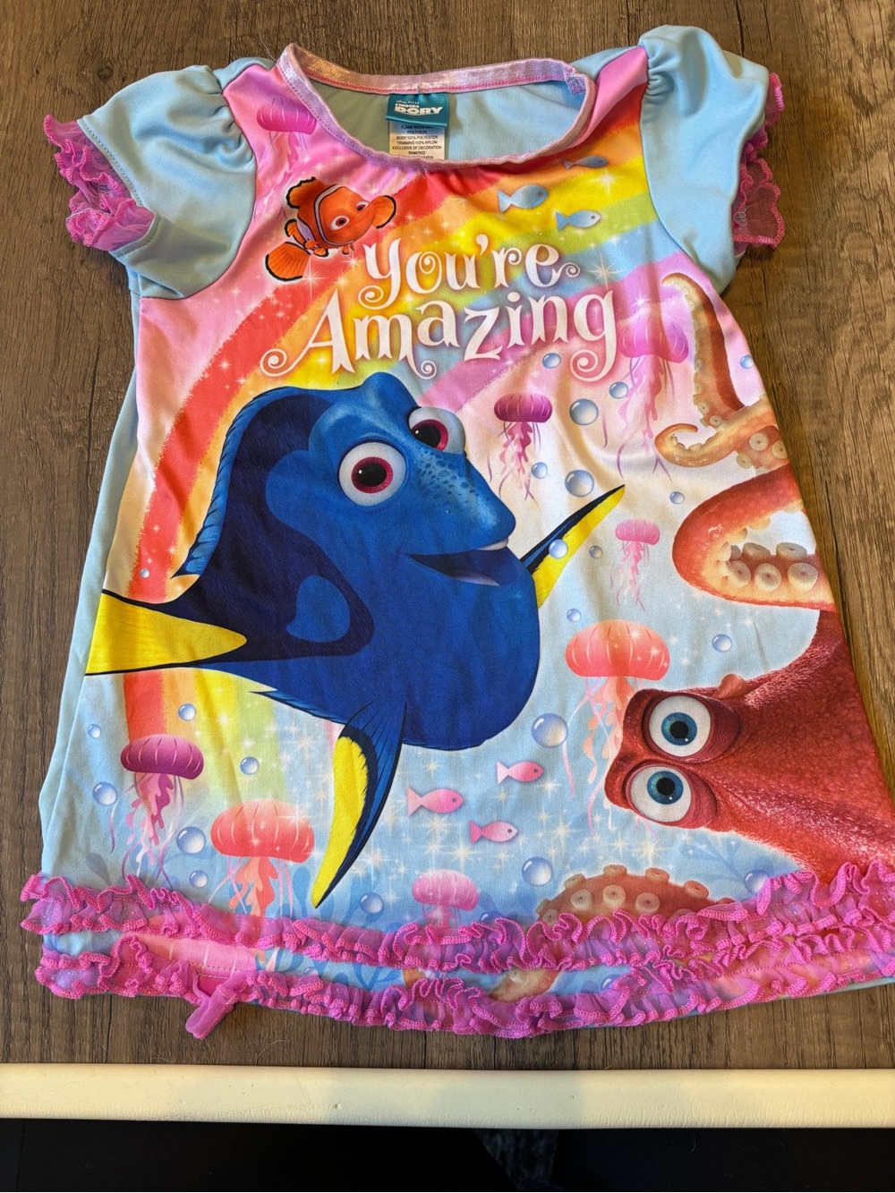 Finding Dory Disney Toddler Nightgown Pajamas 2T